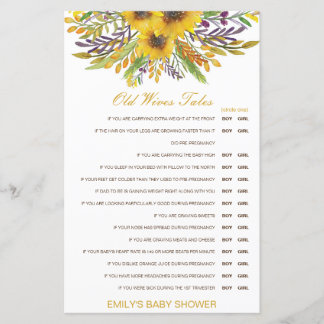 Un garçon ou une fille Vieux Epouses Conte Baby sh