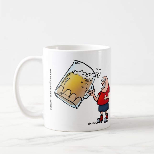Un Gars Drôle Avec Seulement Une GRANDE Mug De Caf (Gauche)