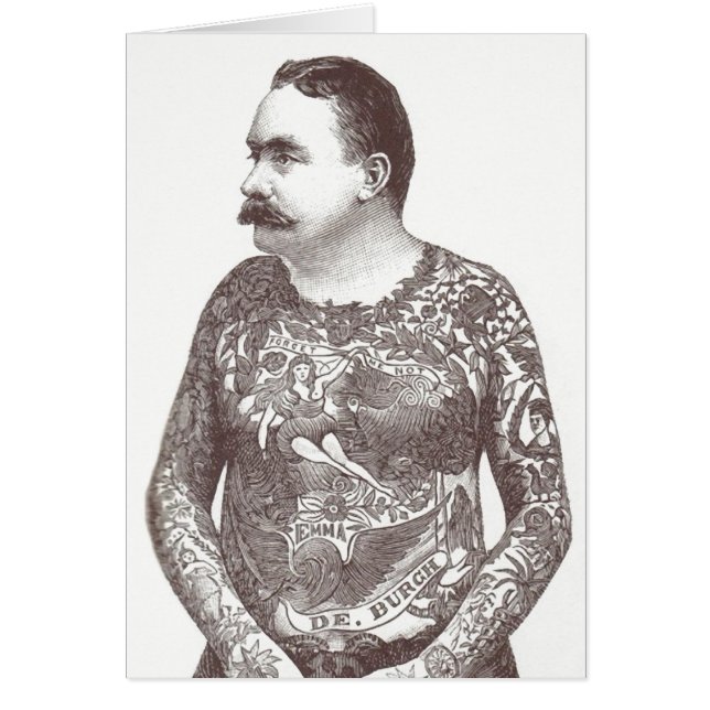 Un gars victorien tatoué avec Moustache (Devant)