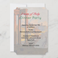 Un goût d'Italie Invitation du Dîner