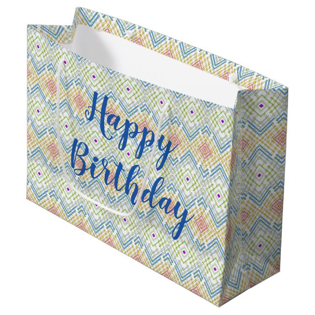 Un Grand Sac Cadeau Coloré Et Moderne (Devant Angle)