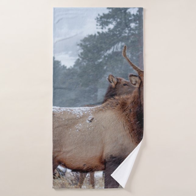 UN GROUPE DE DEERS (Serviette de bain)
