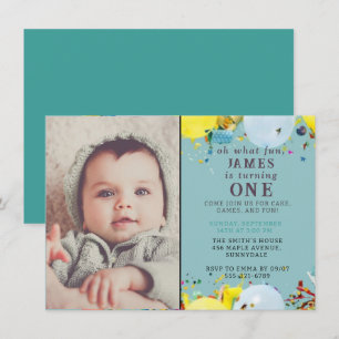 Un heureux Invitation de 1er anniversaire   Coupe 