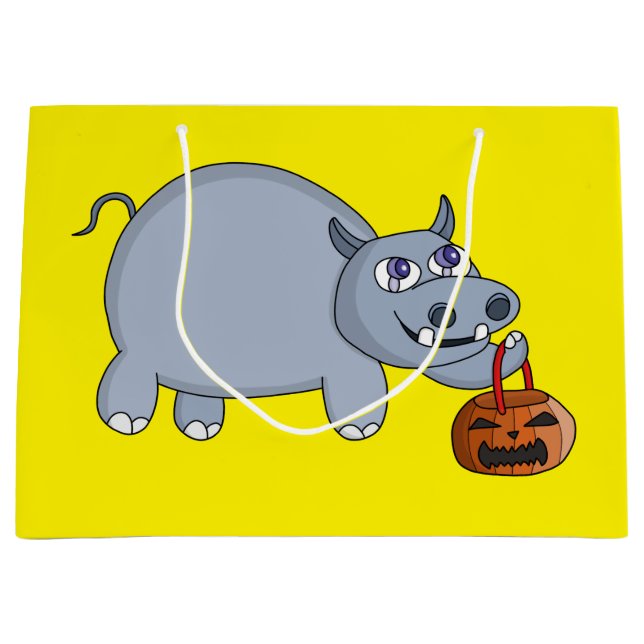 Un hippo avec un sac Citrouille (Devant)