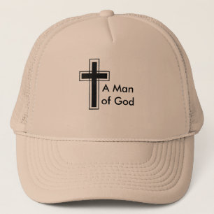 Un homme de casquette de camionneur de Dieu
