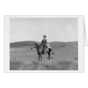 Un homme en cheval avec une antilope tuée Photo