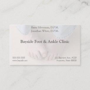 un homme inquiet de ses pieds carte de visite