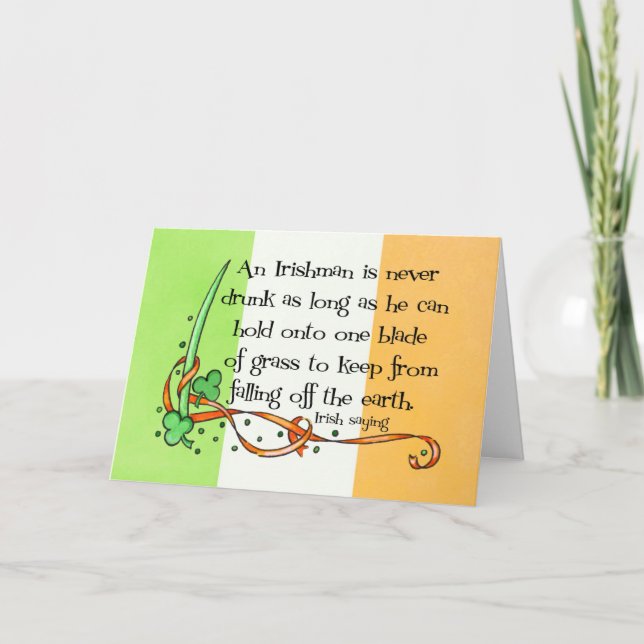 Un homme irlandais n'est jamais carte de voeux (Devant)