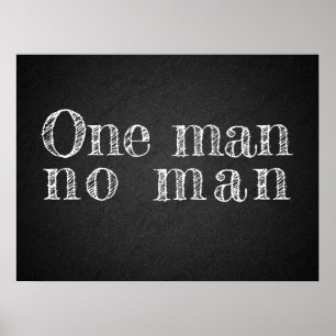 Un homme personne ne proverbe affiche en carton