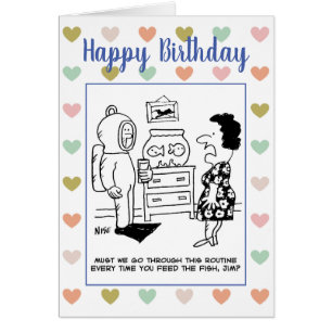 Un homme s'habille en Engin de Scuba pour nourrir 