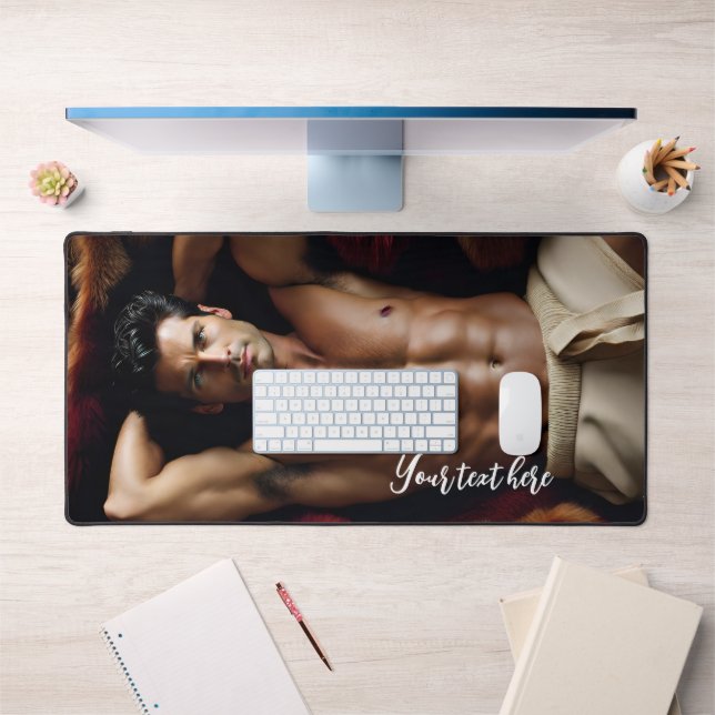 Un homme sur un tapis en peau de ours (Bureau 1)