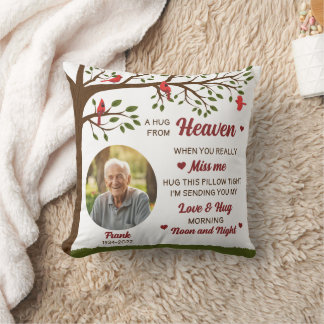 Un Hug Du Ciel Coussin Photo Personnalisé