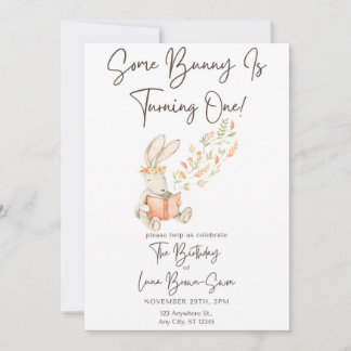 Un Invitation d'anniversaire de Bunny