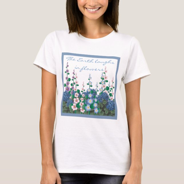 Un jardin complètement de T-shirt de fleurs (Devant)