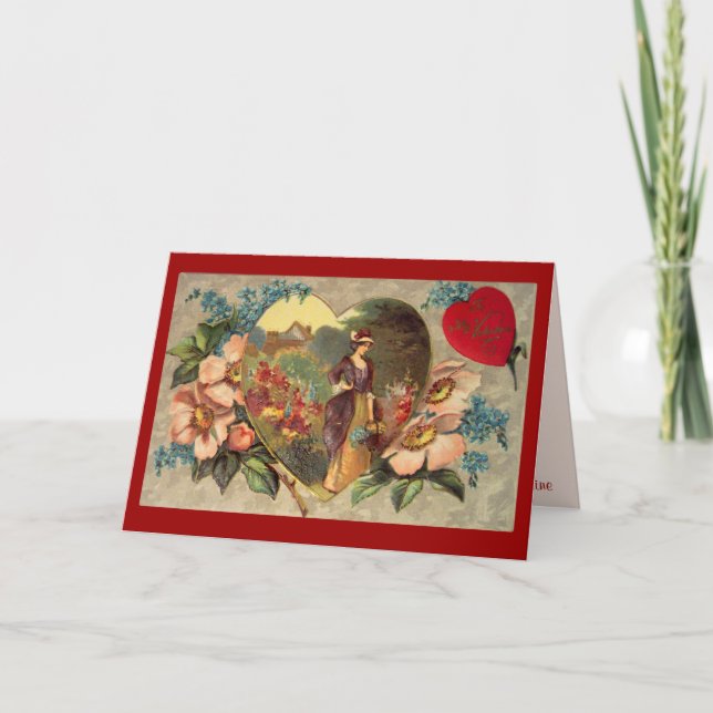 Un jardin de carte de voeux de Saint-Valentin de (Devant)