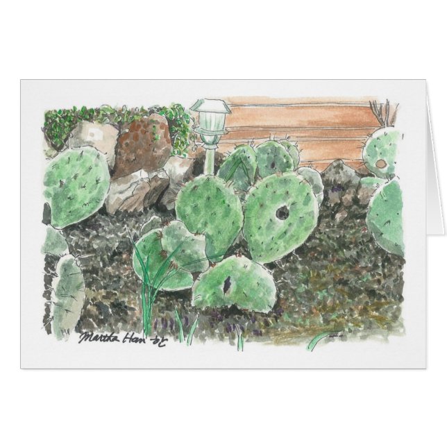 Un jardin privé de cactus (Devant horizontal)