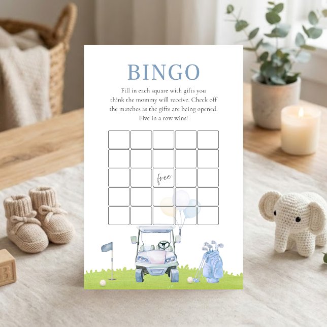 Un jeu de bingo de douche de golf Little Putter (Golf Baby Shower Bingo Game)