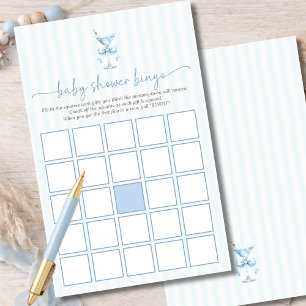 Un jeu de bingo pour Baby Shower A Tini One Blue S