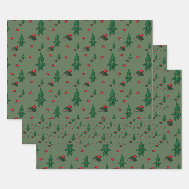 Un jeu de papier à envelopper dans les bois (Lot)