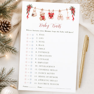 Un jeu de traits de bébé pour une baby shower joye