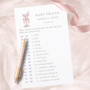 Un jeu pour Baby Shower A Tini One Rose Fille Trai