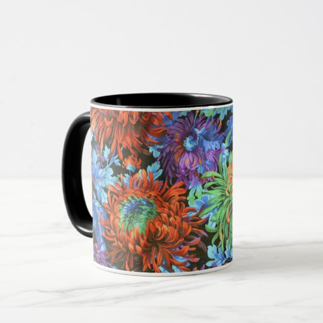 Un joli Philip Jacobs Tissu Chrysanthemum Mug (Devant gauche)