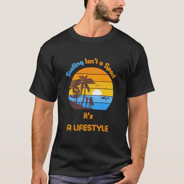 Un joli t-shirt avec design de surf (Devant)