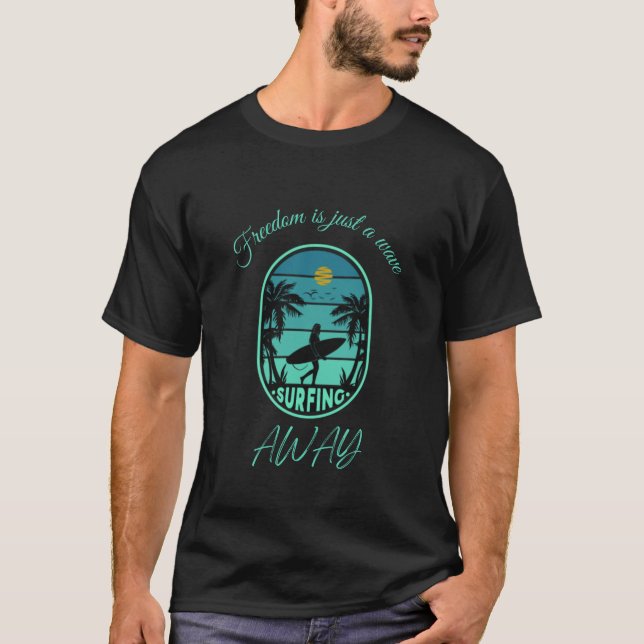 Un joli t-shirt avec design de surf (Devant)