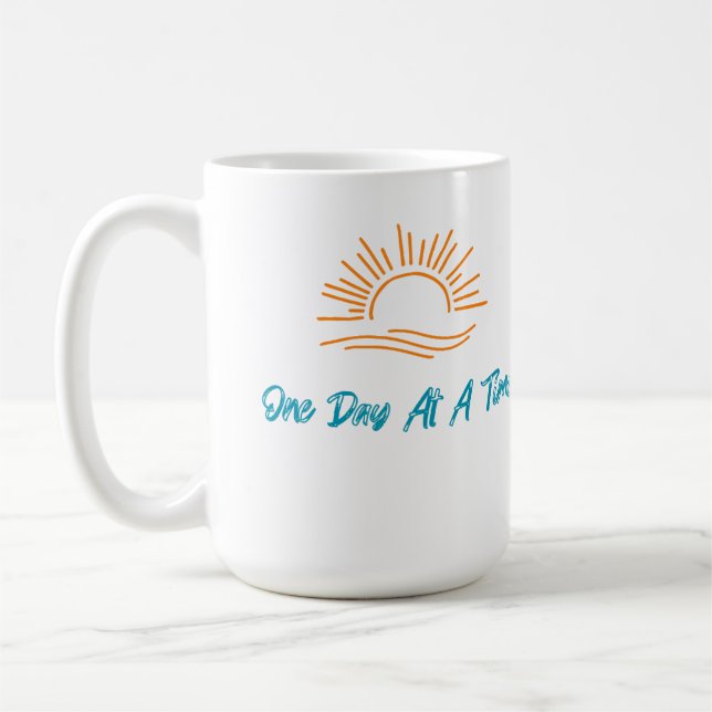 Un Jour À La Fois Café Mug Sober Life 15oz (Gauche)
