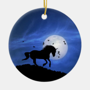 Un Jour amusant et la Nuit Unicorn Xmas Ornement