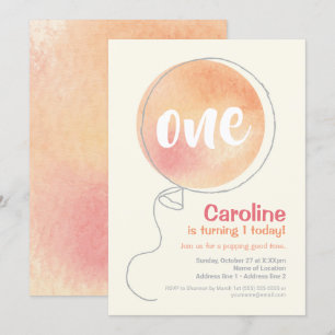 Un jour douloureux ! Pastel Balloon 1er Invitation