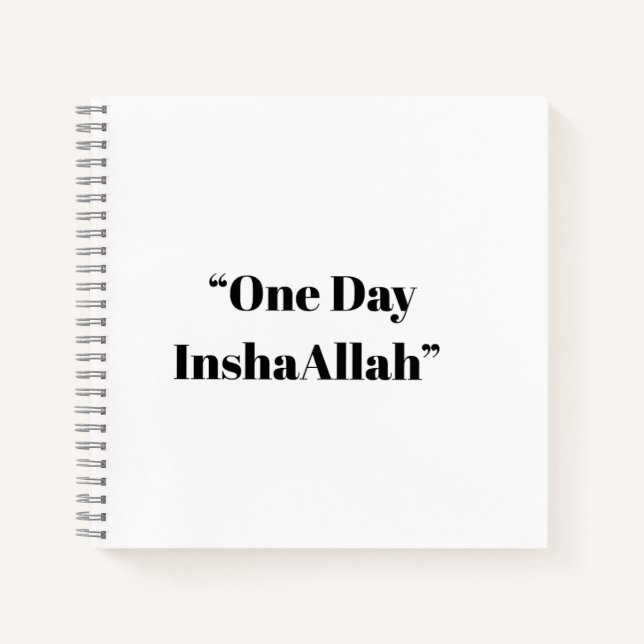Un jour InshaAllah - Foi et Carnet de patience (Devant)