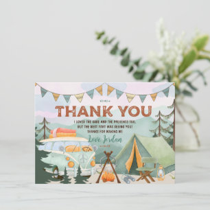 Un joyeux Camper Carte de remerciements d'annivers
