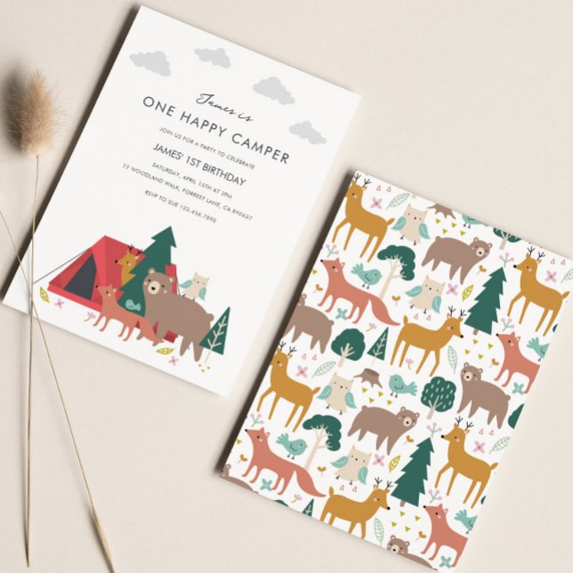Un Joyeux Camper Invitation Anniversaire (Créateur téléchargé)