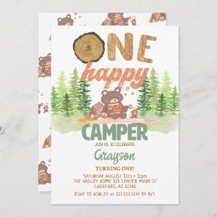 Un Joyeux Camper Invitation Anniversaire