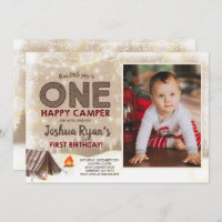 Un Joyeux Camper Invitation Anniversaire Fête de C