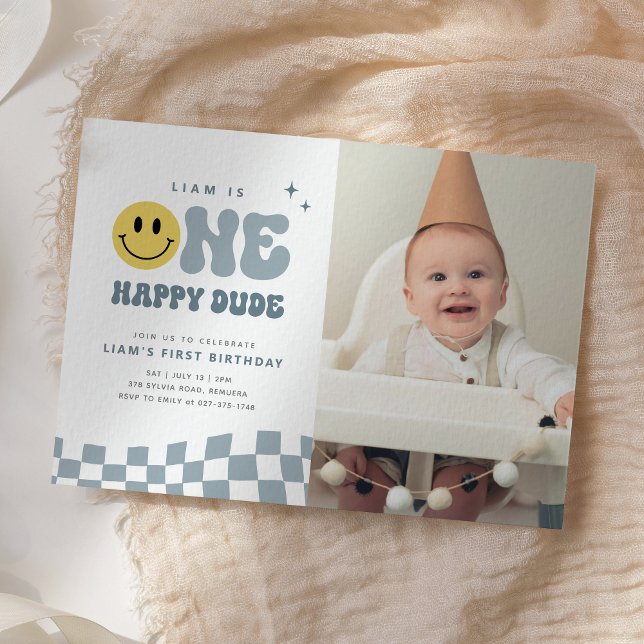 Un joyeux Mec Anniversaire Fête Photo Invitation (Créateur téléchargé)