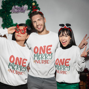 Un joyeux sweatshirt de Noël de l'infirmière