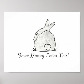 Un lapin Aime ton bébé poster murale