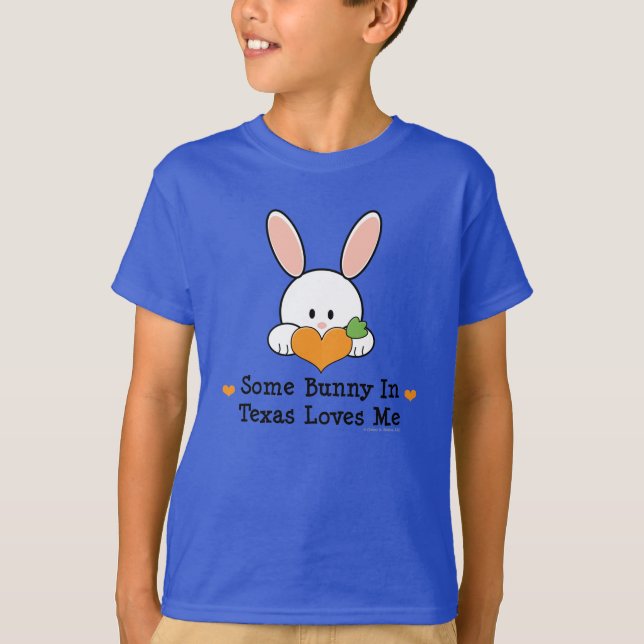 Un Lapin Au Texas M'Aime Les Enfants Tshirt Bio (Devant)