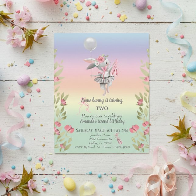 Un lapin de lapin de Pâques Ballerina Anniversaire (Créateur téléchargé)