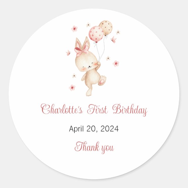 Un lapin est un Stickers, un lapin Étiquette d'ann (Devant)