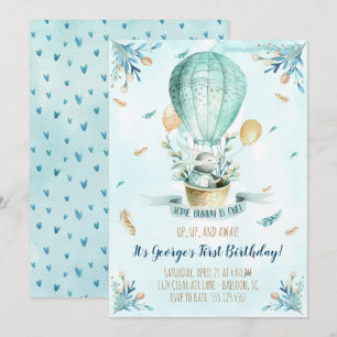 Un lapin est une première invitation d'anniversair