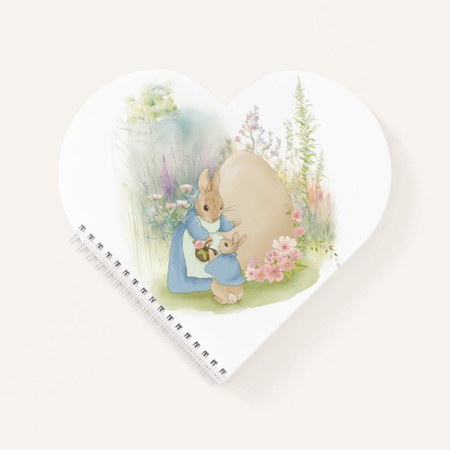 Un lapin mère avec un bébé lapin Cahier Spiral (Devant)