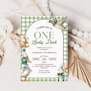 Un Lucky Canard Balloon 1er Invitation anniversair