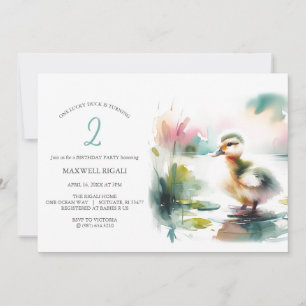 Un Lucky Duck Boy Invitations pour le 2e anniversa