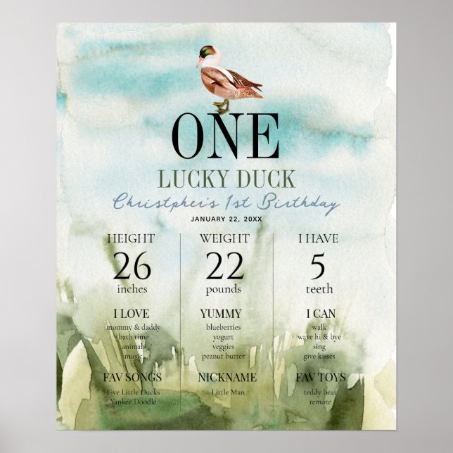 Un Lucky Duck Field 1er Anniversaire Poster de jal (Devant)