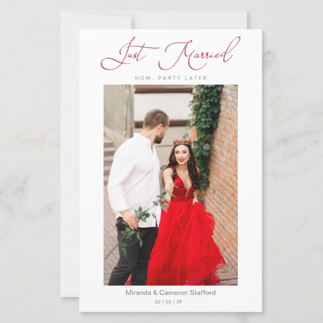 Un Mariage Du Budget Qui Vient De Marier Une Photo (Devant)