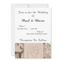 Un Mariage Élégant Invitation Moderne