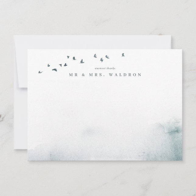 Un Mariage Fleur sauvage Carte de remerciements pl (Devant)